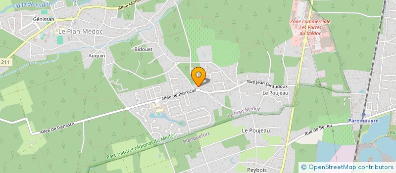 localisation de l'entreprise ASS POUR PROMOTION PEPINIERE ENTREPRISES  LE PIAN MEDOC