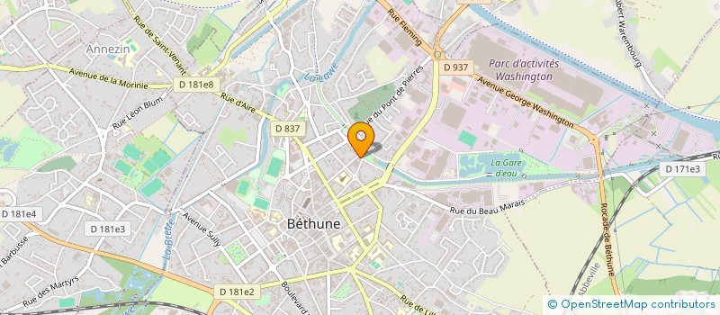 localisation de l'entreprise ASS POUR RENOUVEAU INDUSTRIEL NORD PDC à BETHUNE