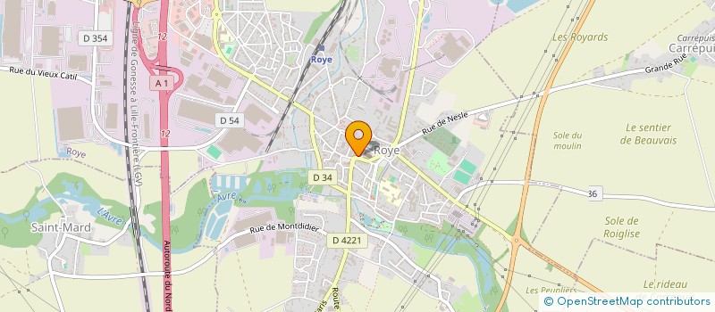 localisation de l'entreprise ASS POUR UN SOURIRE DE GREGOIRE à ROYE