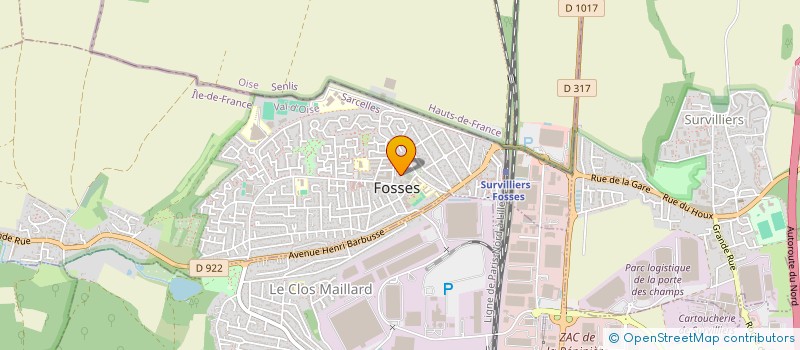 localisation de l'entreprise ASS POUSSIERE D'ETOILES  FOSSES