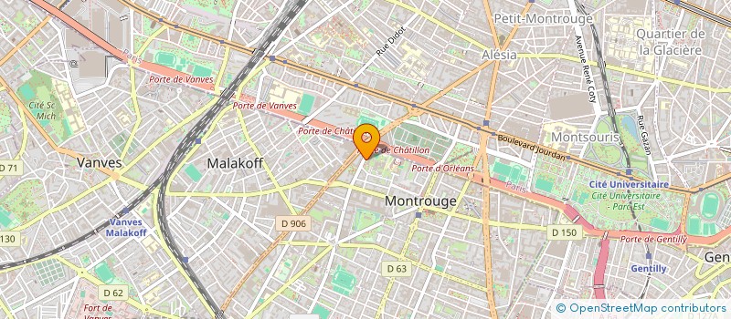localisation de l'entreprise ASS PR DEVOL RECH ODONTOLOGIE à MONTROUGE
