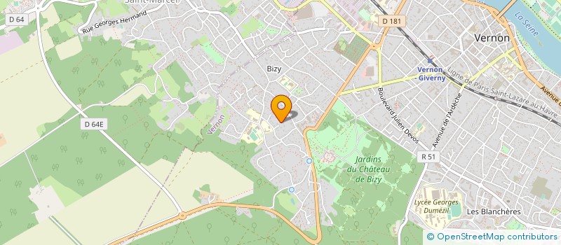 localisation de l'entreprise ASS PR LA SAUVEGARDE ET ANIMATION BIZY  VERNON