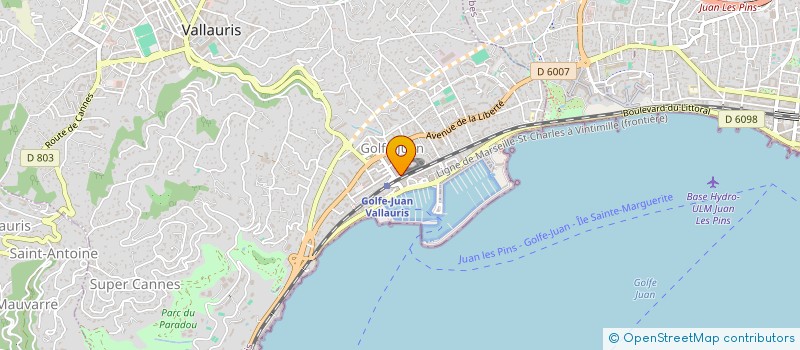 localisation de l'entreprise ASS PR LOGT AIDE MEDICAL FORM IMMIG FAMI à VALLAURIS
