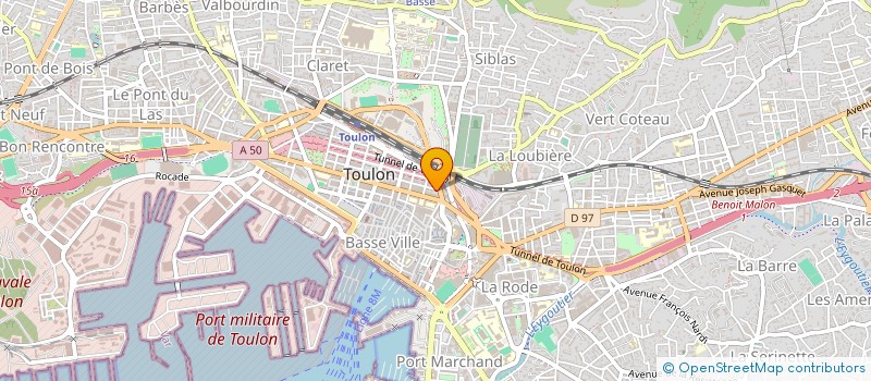 localisation de l'entreprise ASS PRESTATAIRE SCE AUX PERSONNES, INSTI à TOULON
