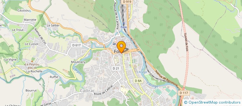 localisation de l'entreprise ASS PREVENTION DIFFICULTES ENTREPRISES à FOIX