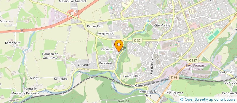 localisation de l'entreprise ASS PREVENTION INFO CONDUITES ADDICTIVES  LANDIVISIAU