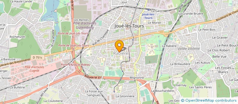 localisation de l'entreprise ASS PREVENTION SOCIO EDUCATIVE RABIERE à JOUE-LES-TOURS