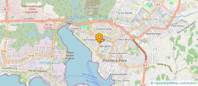 localisation de l'entreprise ASS PREVOY RETRAIT PERS PORT AUTONOME à POINTE-A-PITRE