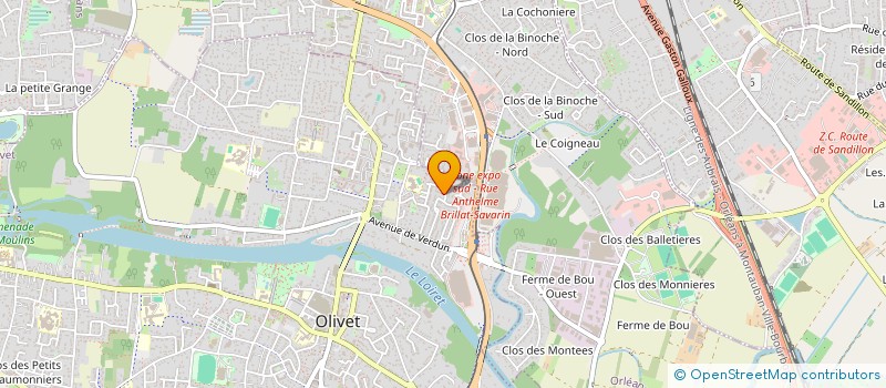 localisation de l'entreprise ASS PROF REG FORMATION AUTOFORM CONTINUE  OLIVET