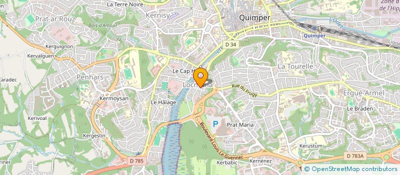 localisation de l'entreprise ASS PROF. SANTE PAYS QUIMPER à QUIMPER