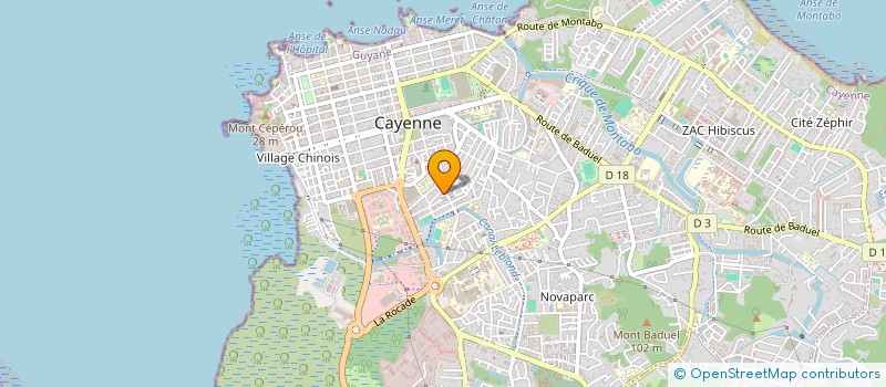 localisation de l'entreprise ASS PROFESSEURS ECOLES GUYANE  CAYENNE