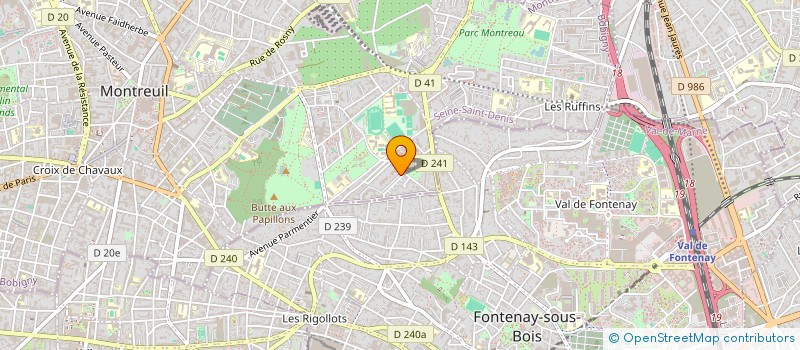localisation de l'entreprise ASS PROFESSIO INDUSTRIES DE LA LANGUE à MONTREUIL