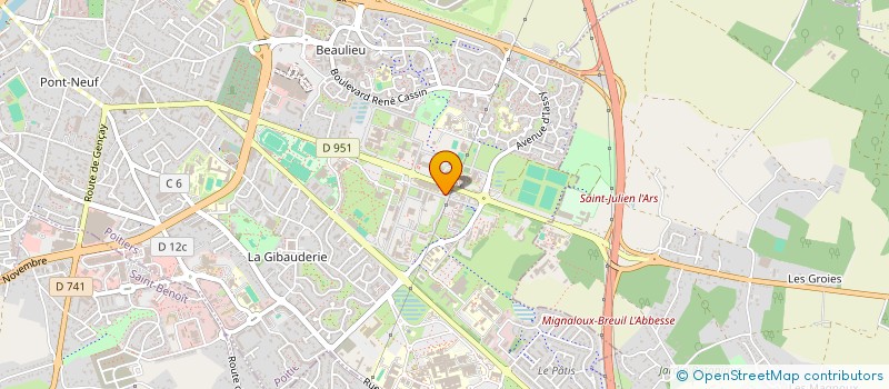 localisation de l'entreprise ASS PROFESSIONNELS TRAITEM EAUX NUISANCE à POITIERS
