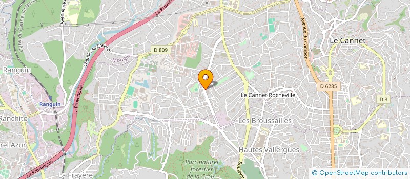 localisation de l'entreprise ASS PROJECTEUR CANNES COTE D'AZUR à LE CANNET