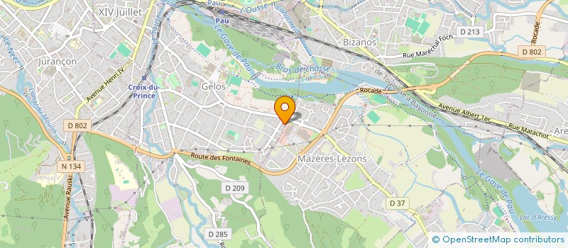 localisation de l'entreprise ASS PROMO OUTILS GEOGRAPHIE ENSEIGNEMENT  GELOS