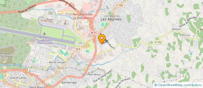 localisation de l'entreprise ASS PROMOT QUAL VIE ACT SOLIDAR PERS DES à LES ABYMES
