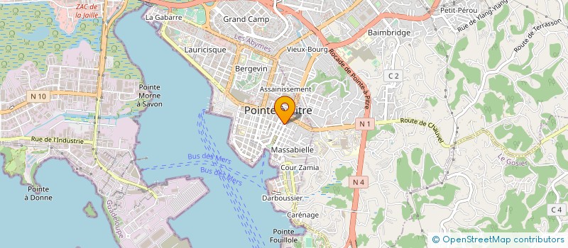 localisation de l'entreprise ASS PROMOTION AMERIQUE LATINE CARAIBE à POINTE A PITRE