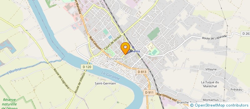 localisation de l'entreprise ASS PROMOTION ANIMATION CINEMA TONNEINS  TONNEINS