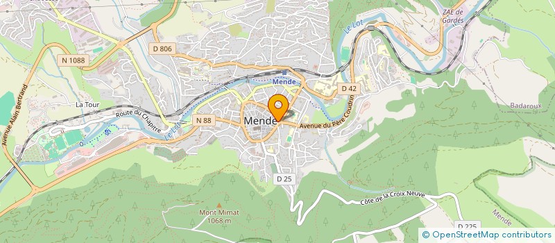 localisation de l'entreprise ASS PROMOTION ARTISANAT BAT EN LOZERE à MENDE