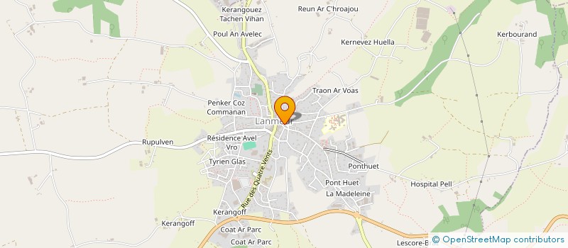 localisation de l'entreprise ASS PROMOTION ARTS TRADITIONS POP TREGOR  GUIMAEC