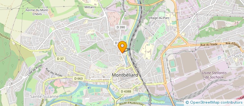 localisation de l'entreprise ASS PROMOTION CULTURE ROCK PAYS MONTBEL  MONTBELIARD