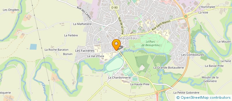 localisation de l'entreprise ASS PROMOTION DEVELOP SPORTIF DES MAUGES  BEAUPREAU-EN-MAUGES