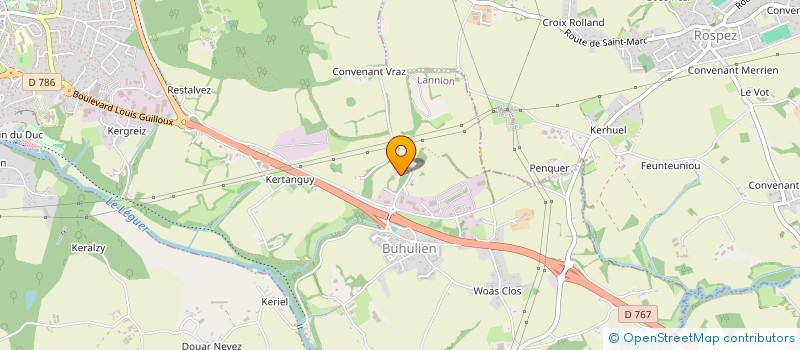 localisation de l'entreprise ASS PROMOTION DU CHG LANNION TRESTEL  LANNION