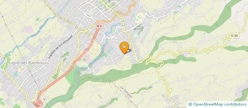 localisation de l'entreprise ASS PROMOTION DU SPORT A LA REUNION  LE TAMPON