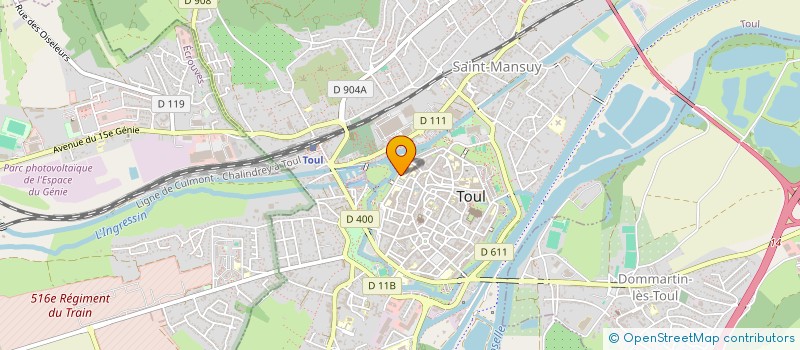 localisation de l'entreprise ASS PROMOTION ETUDE GERONTOLOGIE TOULOIS  TOUL