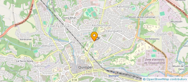 localisation de l'entreprise ASS PROMOTION FORMATION CONTINUE à QUIMPER