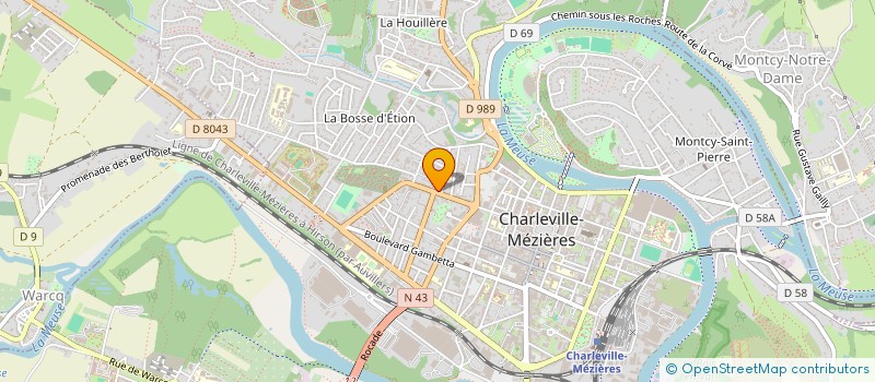 localisation de l'entreprise ASS PROMOTION TECHNIQUES SOCIO-THERAPIQUES EN MILIEU PSYCHIATRIQUE  CHARLEVILLE-MEZIERES