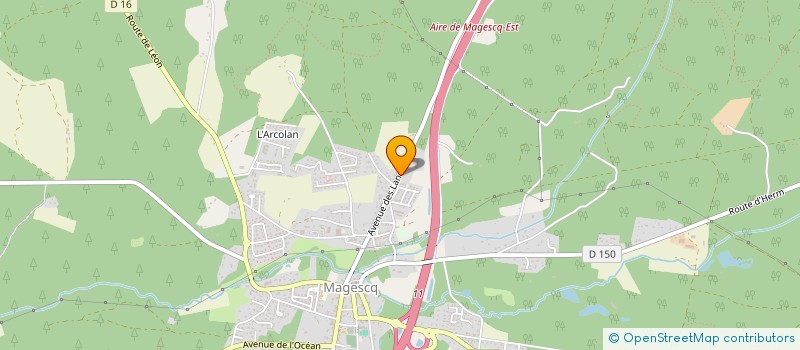 localisation de l'entreprise ASS PROMOUVOIR LES JEUNES DANSEURS  MAGESCQ