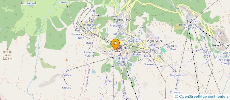 localisation de l'entreprise ASS PROPRIETAIRES STATION DE LA PLAGNE  LA PLAGNE TARENTAISE