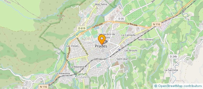 localisation de l'entreprise ASS PROTECT ENVIRON. PATRIMOINE CONFLENT  PRADES