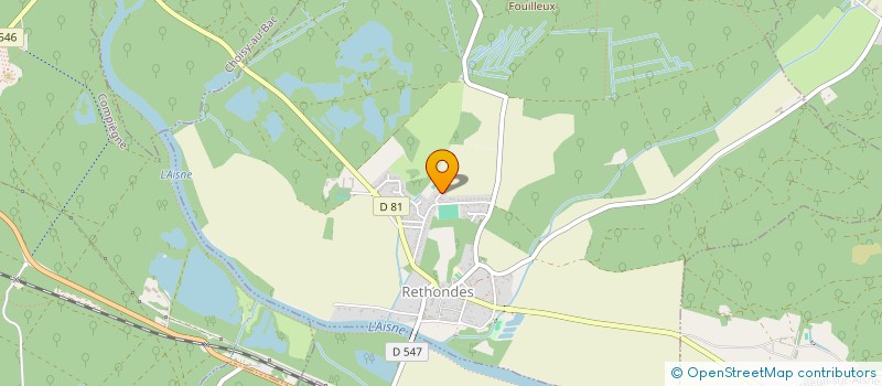 localisation de l'entreprise ASS PROTECTIONS DU SITE ET DE LA FAUNE  RETHONDES