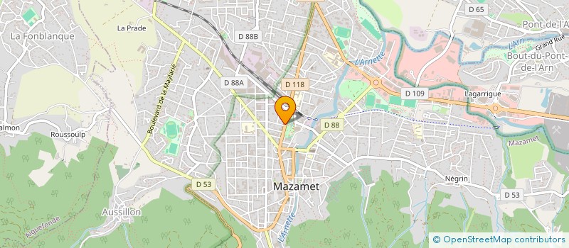 localisation de l'entreprise ASS PROTESTANTE D ENTRAIDE ET EDUCATION  MAZAMET