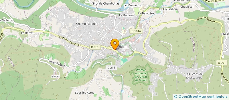 localisation de l'entreprise ASS PUBLICATION L'ECHO DE NOS VALLEES à LES VANS
