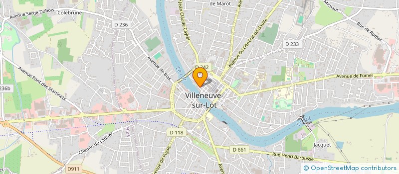 localisation de l'entreprise ASS QUARTIER BASTIDE RIVE GAUCHE  VILLENEUVE-SUR-LOT