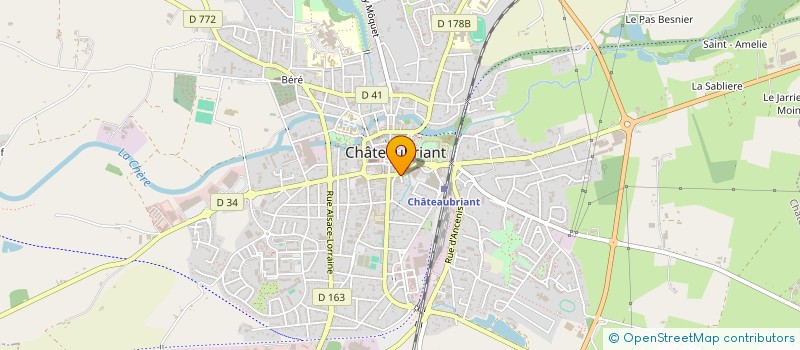 localisation de l'entreprise ASS  QUARTIER PASTEUR-TERRASSES  CHATEAUBRIANT