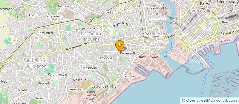 localisation de l'entreprise ASS RADIO QUARTIERS BREST à BREST