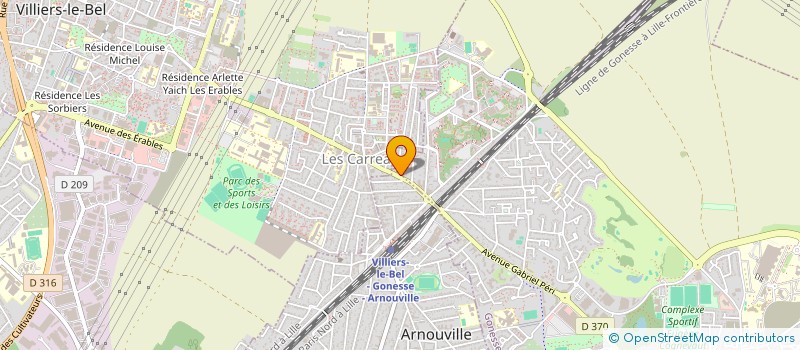 localisation de l'entreprise ASS RAGAVENDRA CULTUREL FRANCO INDIENNE  ARNOUVILLE