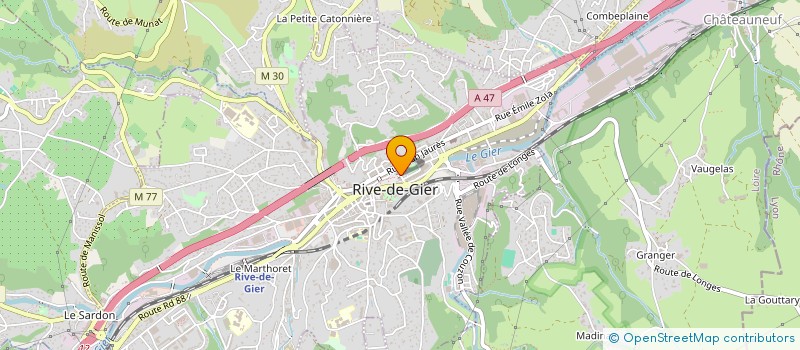 localisation de l'entreprise ASS RAMASSAGE ANIMAUX ERRANTS à RIVE-DE-GIER