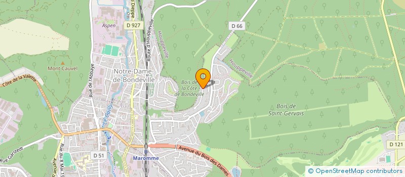 localisation de l'entreprise ASS RANDONNEURS BONDEVILLAIS  NOTRE-DAME-DE-BONDEVILLE