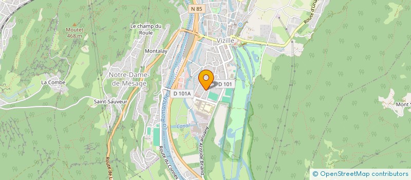 localisation de l'entreprise ASS RAS L'FRONT VIZILLE  VIZILLE