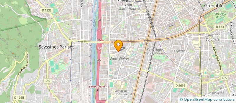 localisation de l'entreprise ASS  RASSEMBLEMENT ACTION SOLIDARITE VIE  GRENOBLE
