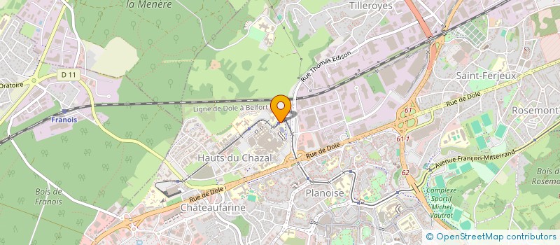 localisation de l'entreprise ASS RECH CLINIQUE BIOLOG MED INTER GERIA  BESANCON