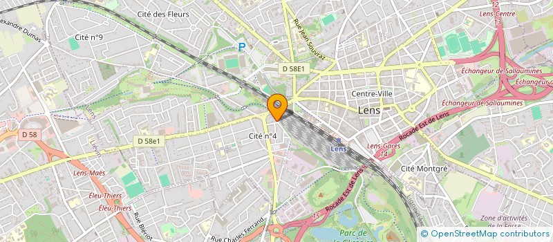 localisation de l'entreprise ASS RECH CONSEIL & AIDE PERS PRIV EMPLOI à LENS
