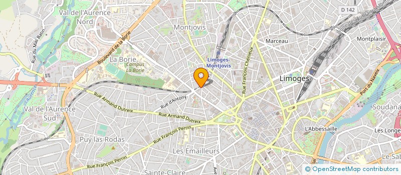 localisation de l'entreprise ASS RECH INITIA AUTOGES ET SOCIALISME à LIMOGES