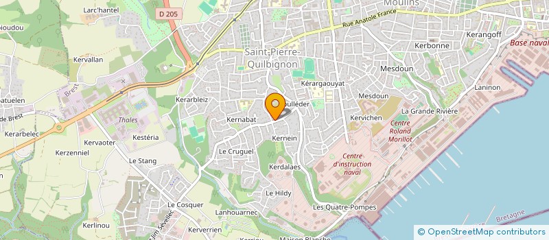 localisation de l'entreprise ASS RECHER HEMATOLO PEDIATR HEMOSTASE à BREST