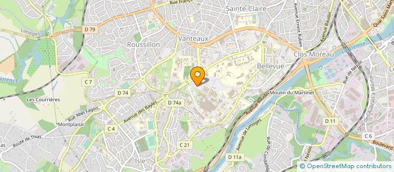 localisation de l'entreprise ASS RECHER MEDIC BIOLO CELLUL NEUROBIOL à LIMOGES